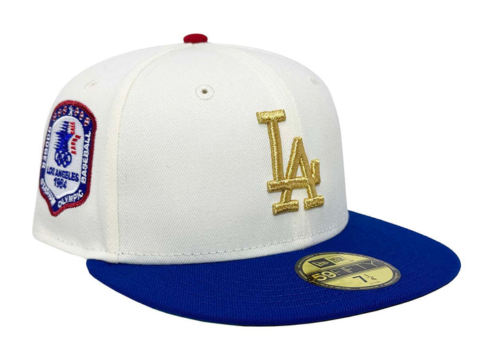Los Angeles Dodgers Fitted New Era 59Fifty 1984 Olympic Chrome Blue Hat Green UV - THE 4TH QUARTER