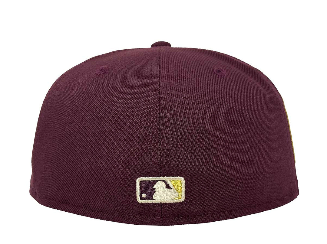 Los Angeles Dodgers New Era 59Fifty Ivory Logo 84 Olympic Maroon Fitted Green UV - THE 4TH QUARTER