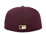 Los Angeles Dodgers New Era 59Fifty Ivory Logo 84 Olympic Maroon Fitted Green UV