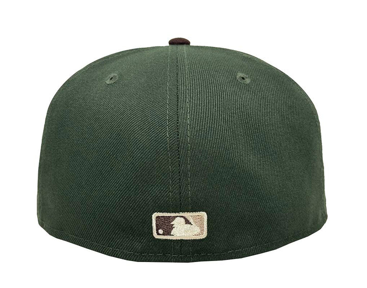 Los Angeles Dodgers Fitted 59FIFTY New Era Ivory Logo Seaweed Green Brown Cap Hat Camel UV - THE 4TH QUARTER