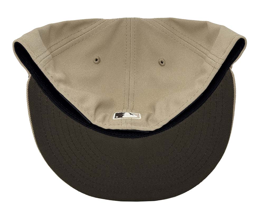 Los Angeles Dodgers Fitted 59FIFTY New Era Ivory Logo Camel Cap Hat Walnut UV - THE 4TH QUARTER