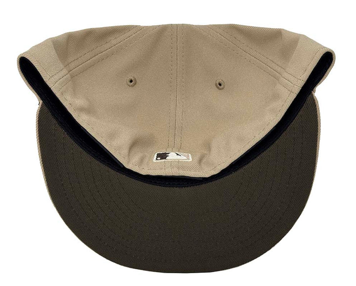 Los Angeles Dodgers Fitted 59FIFTY New Era Ivory Logo Camel Cap Hat Walnut UV - THE 4TH QUARTER