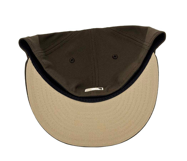 Los Angeles Dodgers Fitted 59FIFTY New Era Ivory Logo Brown Cap Hat Camel UV - THE 4TH QUARTER