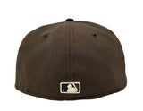Los Angeles Dodgers Fitted 59FIFTY New Era Ivory Logo Brown Black Cap Hat Green UV