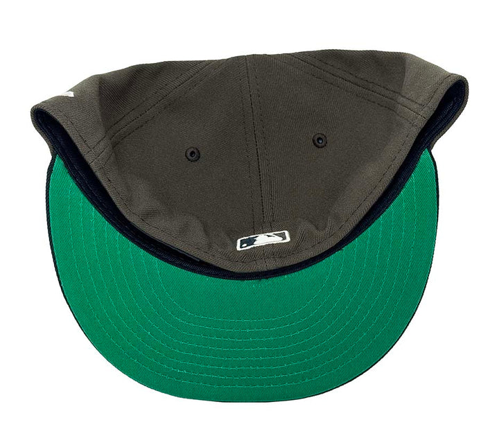 Los Angeles Dodgers Fitted 59FIFTY New Era Ivory Logo Brown Black Cap Hat Green UV - THE 4TH QUARTER