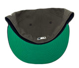 Los Angeles Dodgers Fitted 59FIFTY New Era Ivory Logo Brown Black Cap Hat Green UV