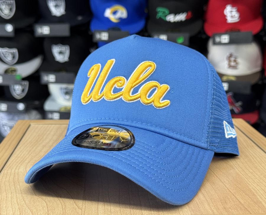 UCLA Bruins Snapback New Era 9Forty Adjustable Cap Hat Blue A-Frame Trucker Blue - THE 4TH QUARTER