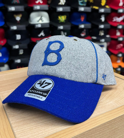 Los Angeles Dodgers Strapback '47 Brand Clean Up Cooperstown Gray Brocke
