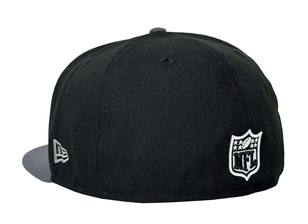 Raiders Fitted New Era 59Fifty 98 Draft Black Graphite Grey Hat Cap Grey UV - THE 4TH QUARTER