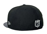 Raiders Fitted New Era 59Fifty 98 Draft Black Graphite Grey Hat Cap Grey UV