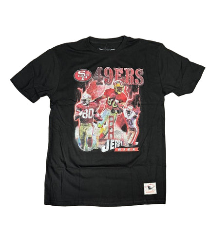 San Francisco 49ers Mens T-Shirt Mitchell & Ness Vintage Hype Jerry Rice Tee Black