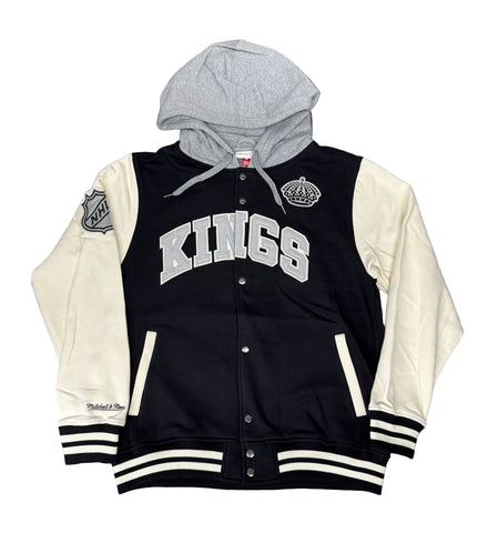 Los Angeles Kings Mens Mitchell & Ness Courtside Hoodie Fleece Jacket