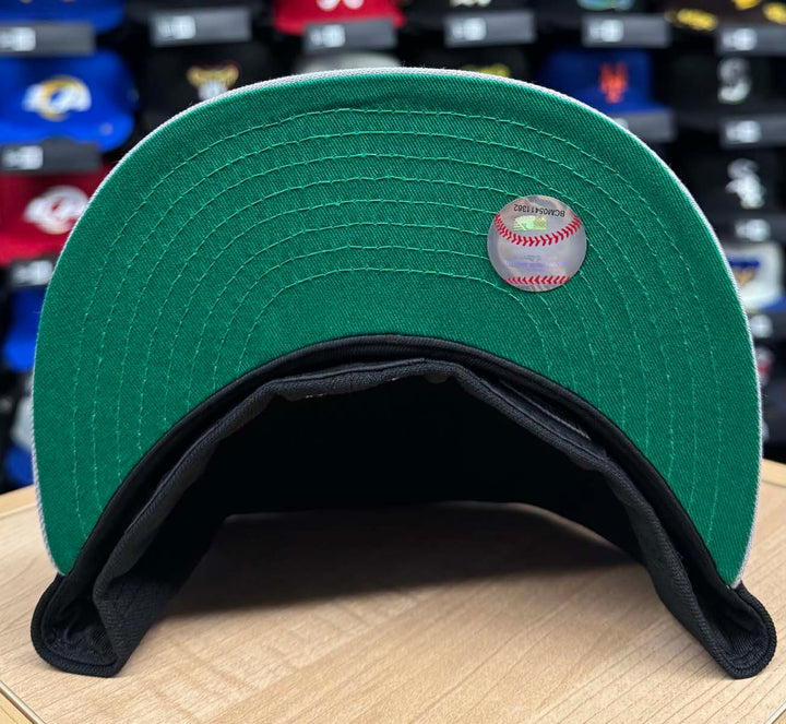 Los Angeles Dodgers New Era 59Fifty 100th Anni Black Grey Fitted Hat Cap Green UV