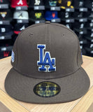 Los Angeles Dodgers Fitted New Era 59Fifty Blue Heaven Brown Cap Hat Grey UV