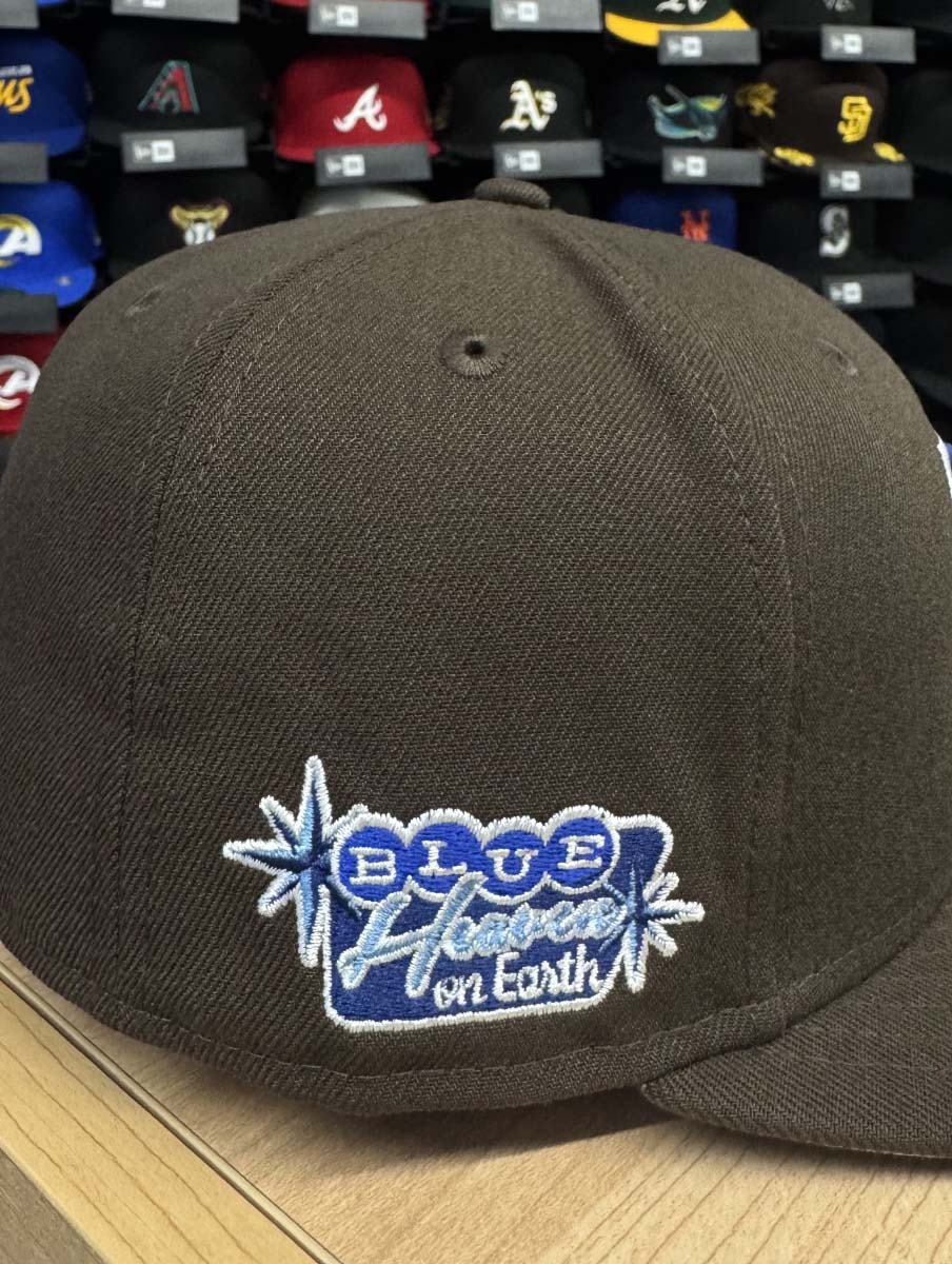 Los Angeles Dodgers Fitted New Era 59Fifty Blue Heaven Brown Cap Hat Grey UV