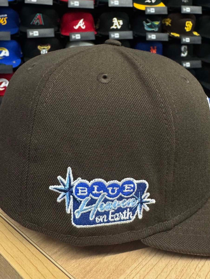 Los Angeles Dodgers Fitted New Era 59Fifty Blue Heaven Brown Cap Hat Grey UV