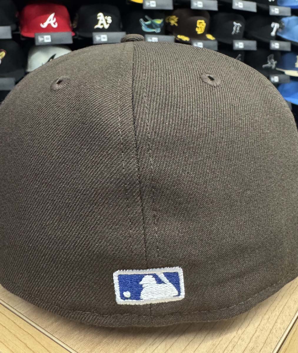 Los Angeles Dodgers Fitted New Era 59Fifty Blue Heaven Brown Cap Hat Grey UV