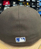 Los Angeles Dodgers Fitted New Era 59Fifty Blue Heaven Brown Cap Hat Grey UV