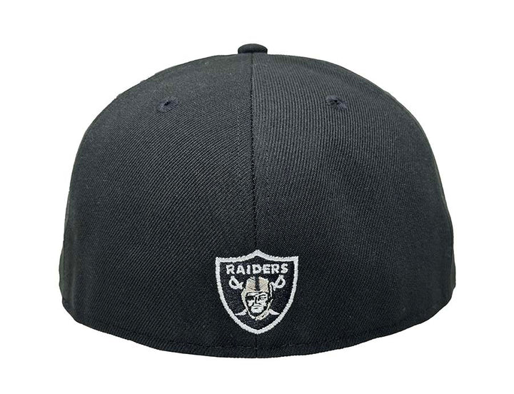 Raiders Fitted New Era 59Fifty Silver Element Black Hat Cap Grey UV - THE 4TH QUARTER