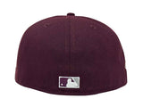 Los Angeles Dodgers Fitted New Era 59Fifty 1988 World Series Maroon Cap Hat Grey UV