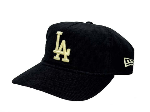 Los Angeles Dodgers Snapback New Era 19TWENTY Adjustable A-FRAME Corduroy Hat Cap Black