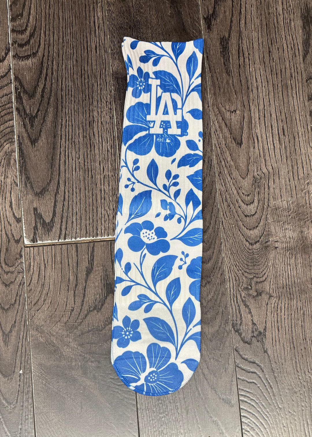 Los Angeles Dodgers Mens Socks ISlide Floral White