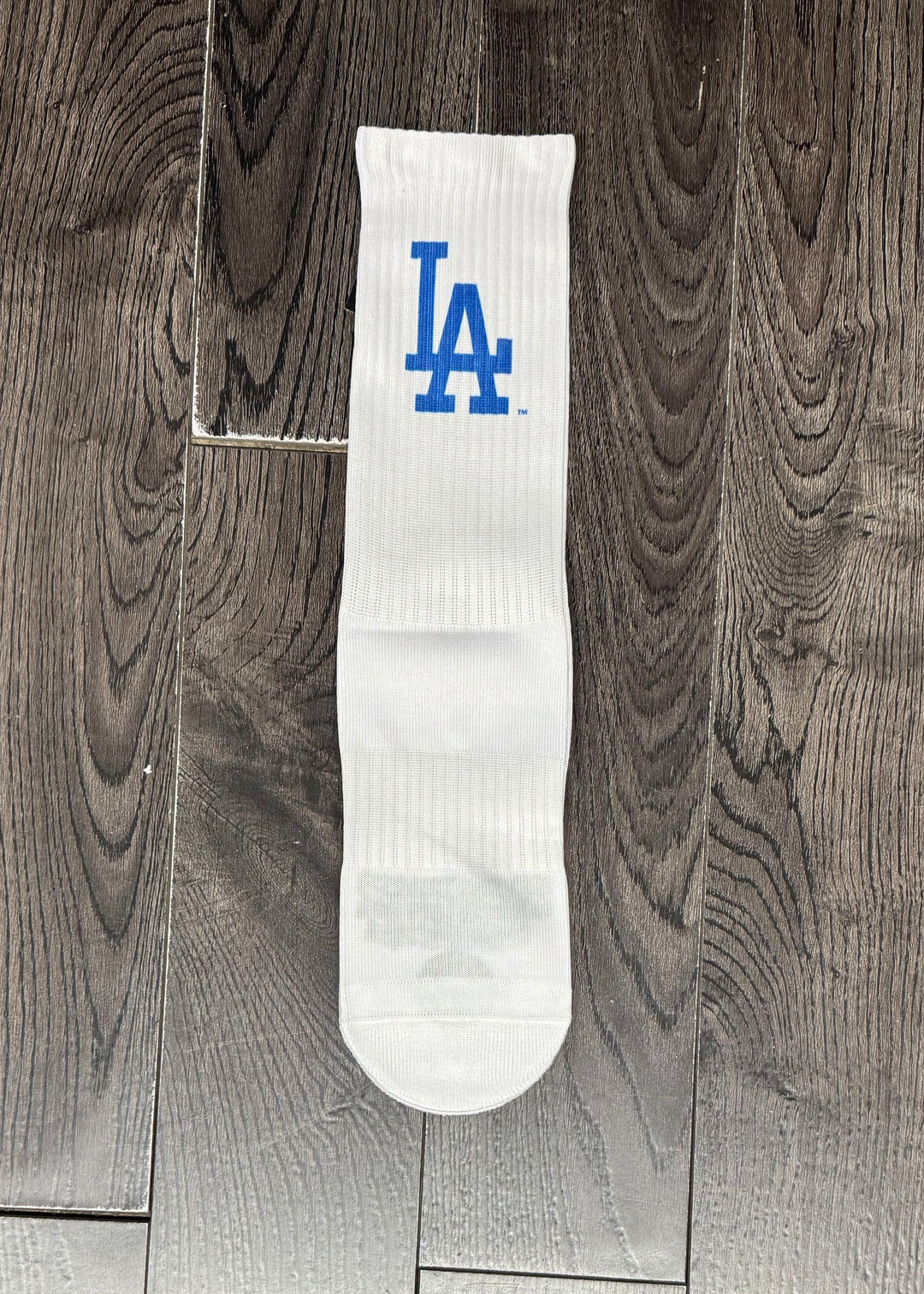 Los Angeles Dodgers Mens Socks ISlide LA Logo White