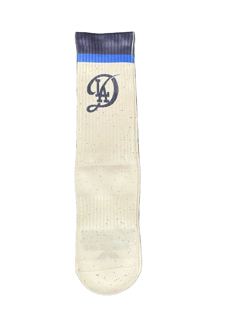 Los Angeles Dodgers Mens Socks ISlide Cooperstown Cream