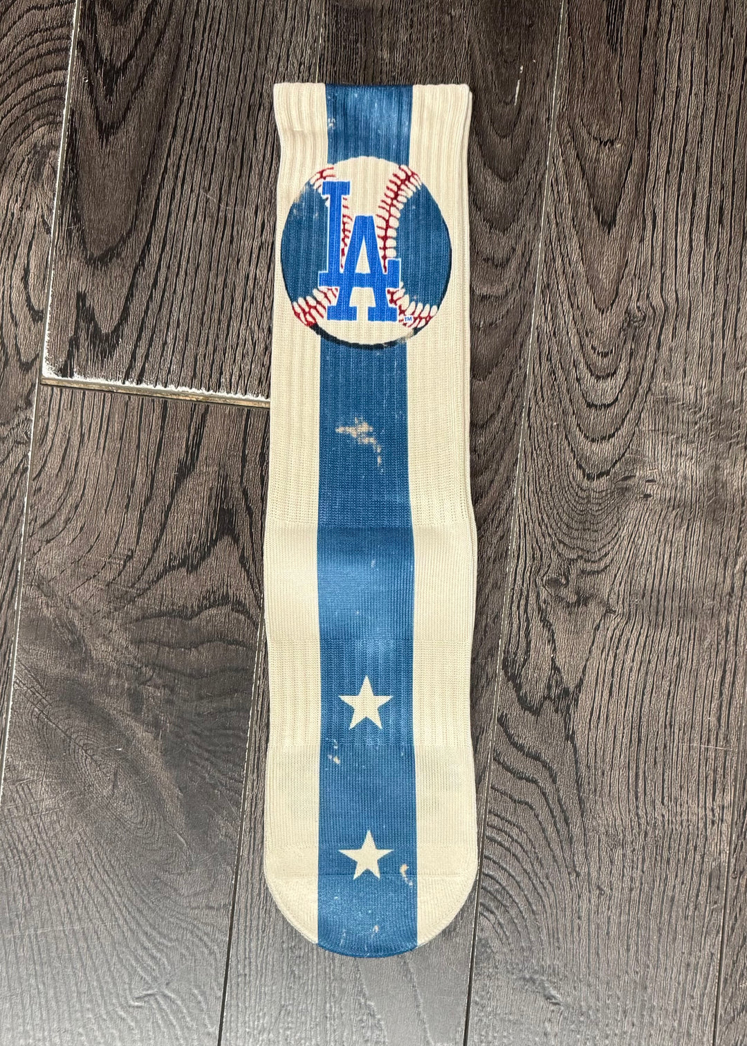 Los Angeles Dodgers Mens Socks ISlide City Connect Cream