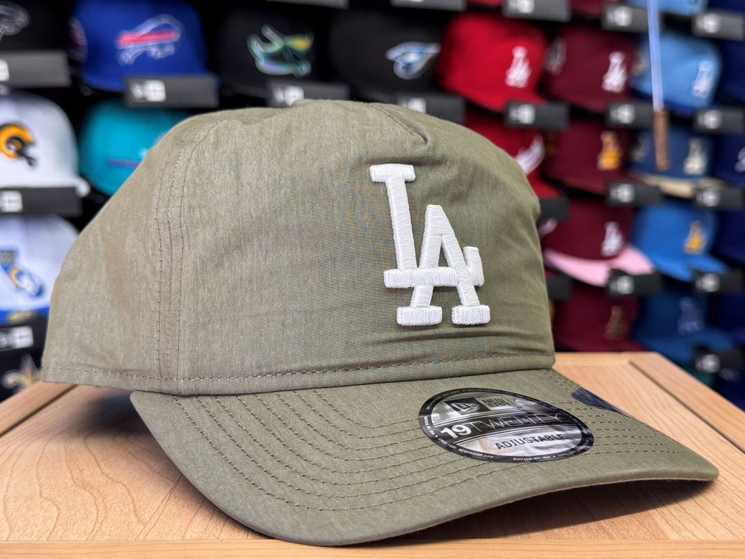 Los Angeles Dodgers Snapback New Era 19TWENTY Adjustable A-FRAME Nylon Hat Cap Green - THE 4TH QUARTER
