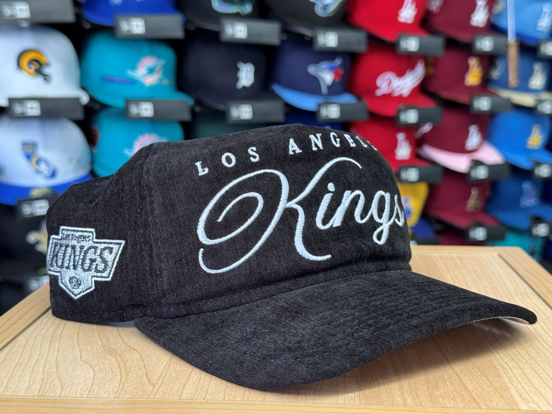 Los Angeles Kings Snapback New Era 19TWENTY Adjustable A-FRAME Script Hat Cap Black - THE 4TH QUARTER