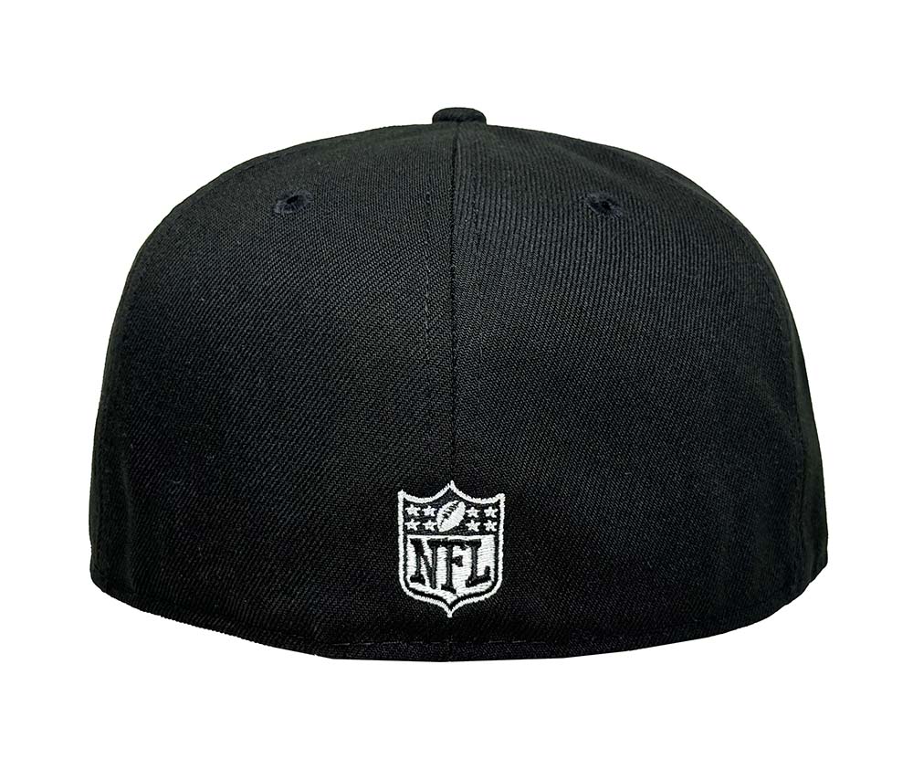 Raiders Fitted New Era 59Fifty XL Logo Black Cap Hat Grey UV - THE 4TH QUARTER