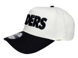 Raiders Snapback New Era 9Forty A-Frame 98 Draft Block Chrome Black Cap Hat