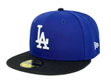 Los Angeles Dodgers Fitted New Era 59Fifty Tokyo Series Sunrise Patch Blue Black Hat
