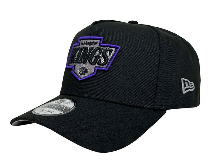 Los Angeles Kings Snapback New Era 9Forty A-Frame 30th Anniversary Patch Black Cap Hat - THE 4TH QUARTER