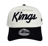 Los Angeles Kings Snapback New Era 9Forty A-Frame Script Logo Chrome Black Cap Hat