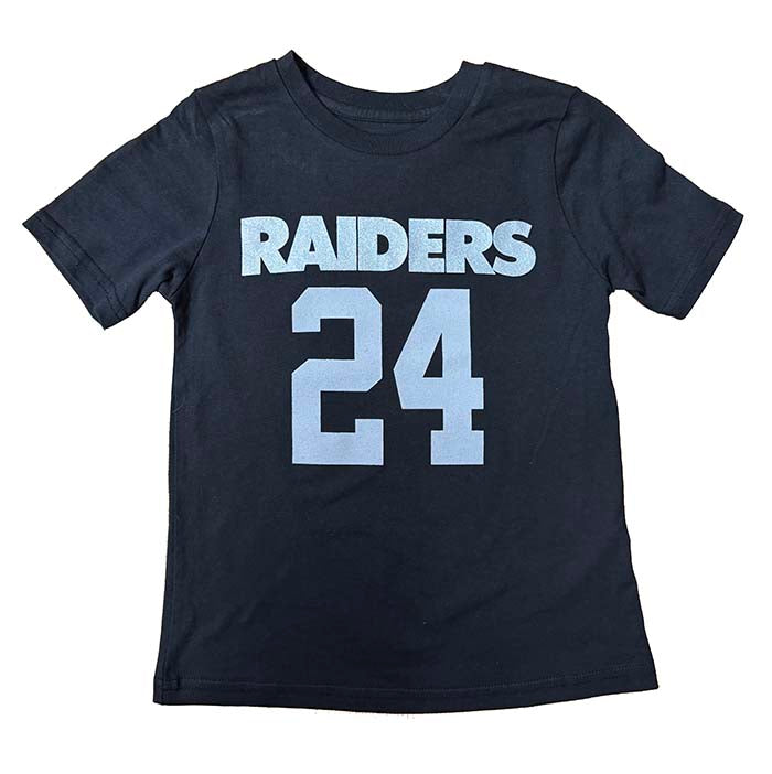 Raiders Kids (4-7) Johnathan Abram T-Shirt Black - THE 4TH QUARTER
