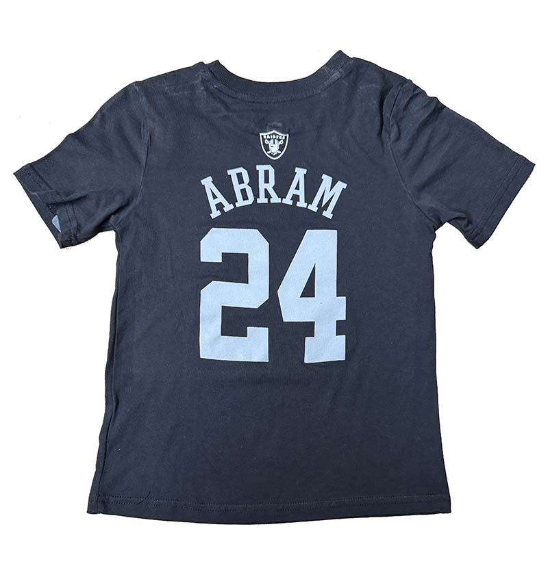 Raiders Kids (4-7) Johnathan Abram T-Shirt Black - THE 4TH QUARTER