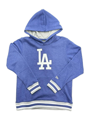 Los Angeles Dodgers Kids Youth New Era (4-14) Heather LA Hoodie Sweatshirt Blue
