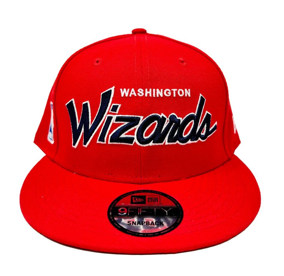 Washington Wizards Snapback New Era 9Fifty Script Up Red Cap Hat - THE 4TH QUARTER