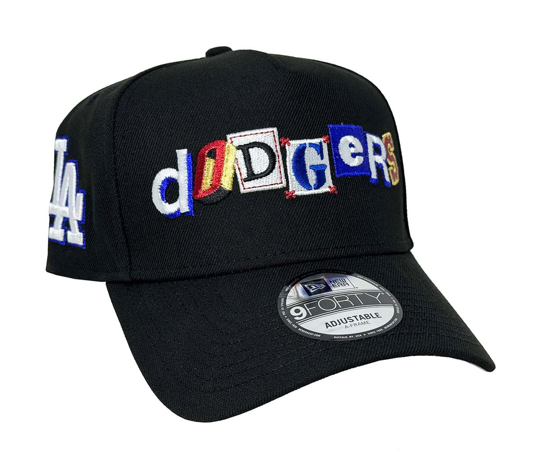 Los Angeles Dodgers Snapback 9Forty New Era A-Frame Ransom Hat Cap Black - THE 4TH QUARTER