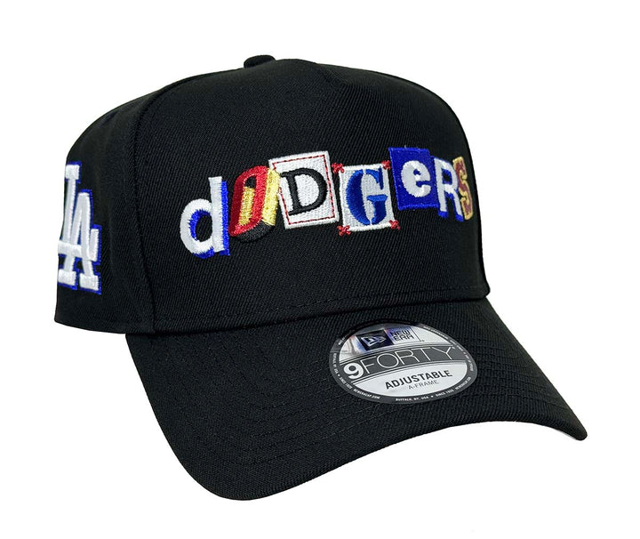 Los Angeles Dodgers Snapback 9Forty New Era A-Frame Ransom Hat Cap Black - THE 4TH QUARTER