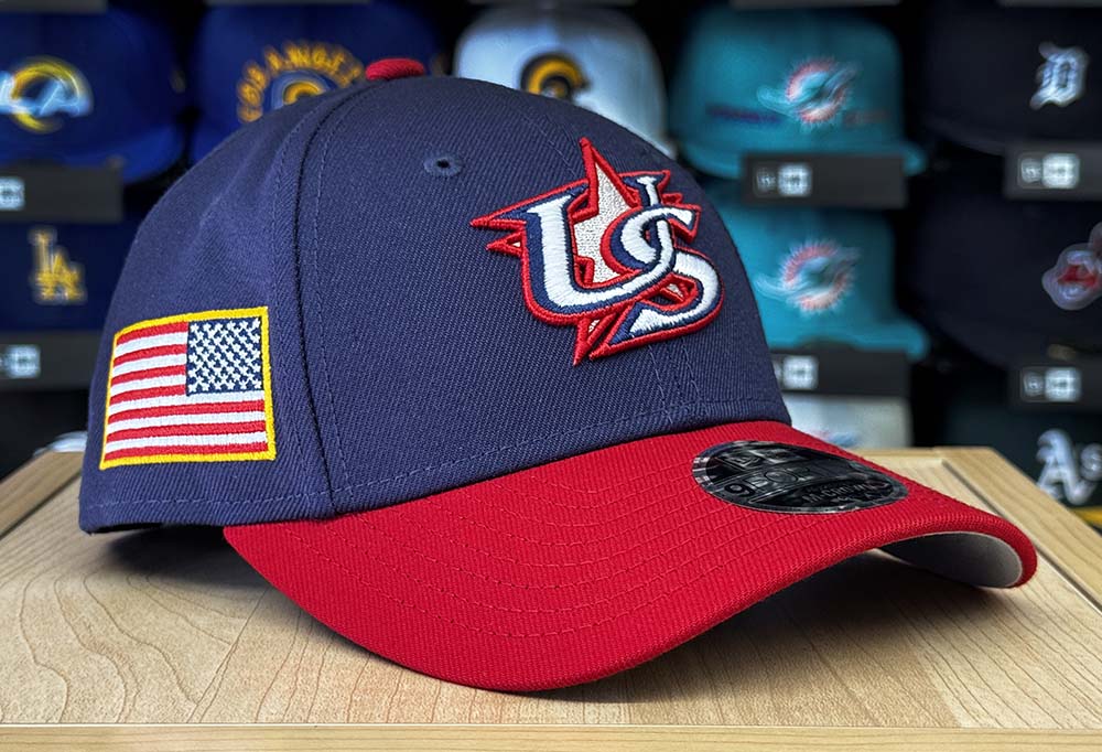 USA Snapback Kids Toddler 9Forty New Era Flag Patch M-Crown Adjustable 2 Tone Hat Cap - THE 4TH QUARTER
