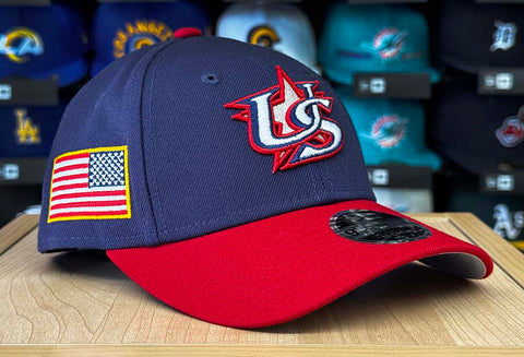 USA Snapback Kids Toddler 9Forty New Era Flag Patch M-Crown Adjustable 2 Tone Hat Cap - THE 4TH QUARTER