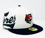 Tigres de Quintana Roo Fitted New Era 59Fifty LMB Spray Paint Chrome Navy Hat Cap Grey UV - THE 4TH QUARTER