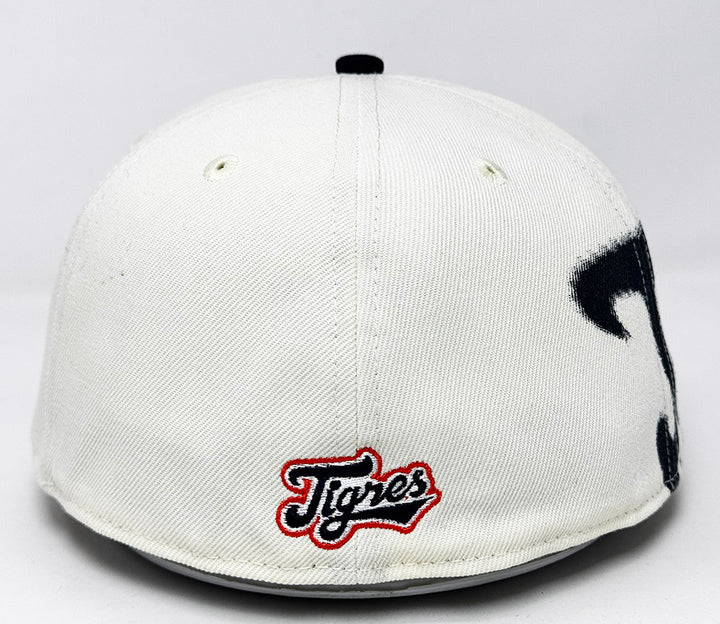 Tigres de Quintana Roo Fitted New Era 59Fifty LMB Spray Paint Chrome Navy Hat Cap Grey UV - THE 4TH QUARTER