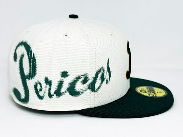 Pericos de Puebla Fitted New Era 59Fifty LMB Spray Paint Chrome Black Hat Cap Grey UV - THE 4TH QUARTER