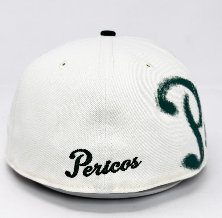 Pericos de Puebla Fitted New Era 59Fifty LMB Spray Paint Chrome Black Hat Cap Grey UV - THE 4TH QUARTER