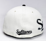 Sultanes de Monterrey Fitted New Era 59Fifty LMB Spray Paint Chrome Navy Hat Cap Grey UV - THE 4TH QUARTER
