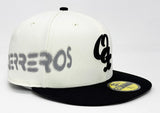Guerreros de Oaxaca Fitted New Era 59Fifty LMB Spray Paint Chrome Black Hat Cap Grey UV - THE 4TH QUARTER